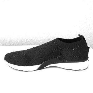 Zara athletic shoes embellished with rhinestones.